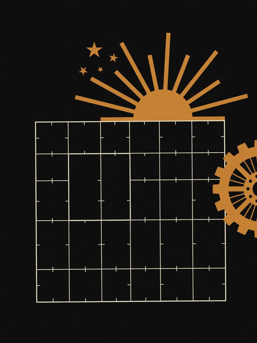 Capa do PDF Sistema Bruto: placa de campo em preto, grade cadastral em creme e marcas em âmbar.